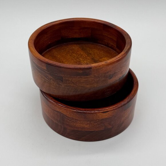 Danish Mid Century Modern Teak Bowls By Benco Denmark Set of 2 - Picture 11 of 16